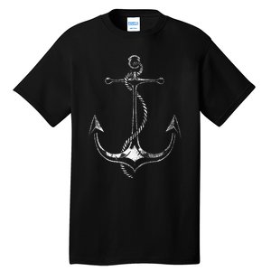 Sailboat Anchor Sailing Tall T-Shirt