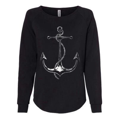 Sailboat Anchor Sailing Womens California Wash Sweatshirt