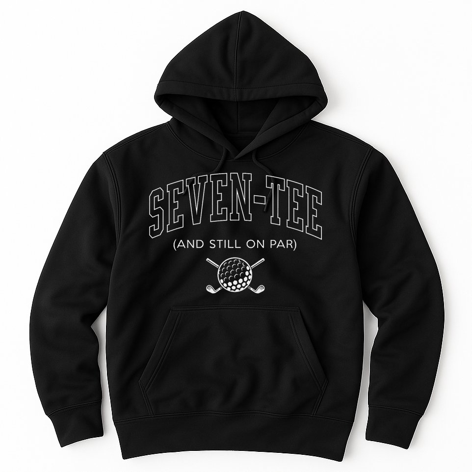 Seven And Still On Par 70th Birthday Golf Father Grand Hoodie