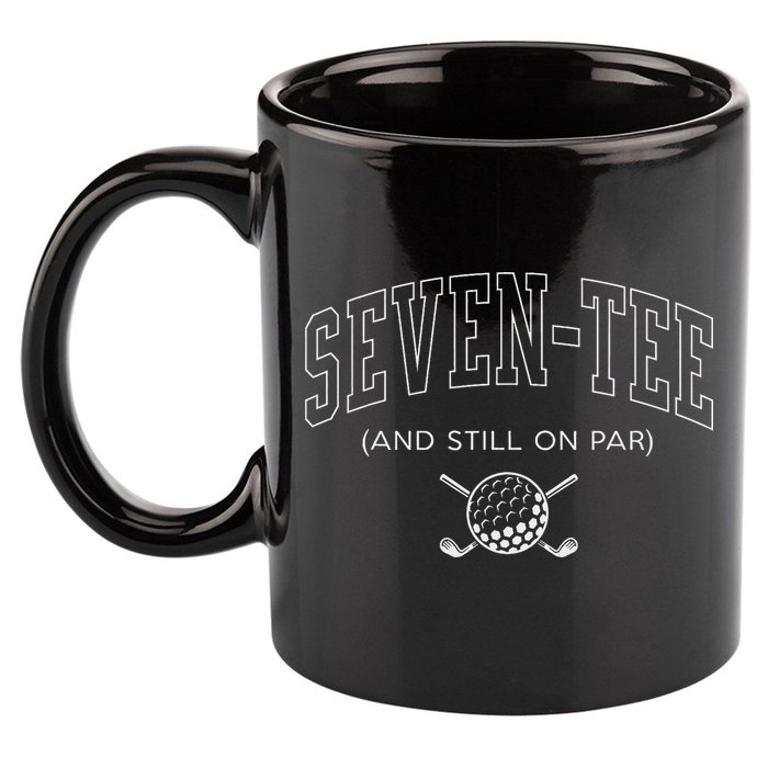Seven And Still On Par 70th Birthday Golf Father Grand 11oz C Handle Ceramic Mug