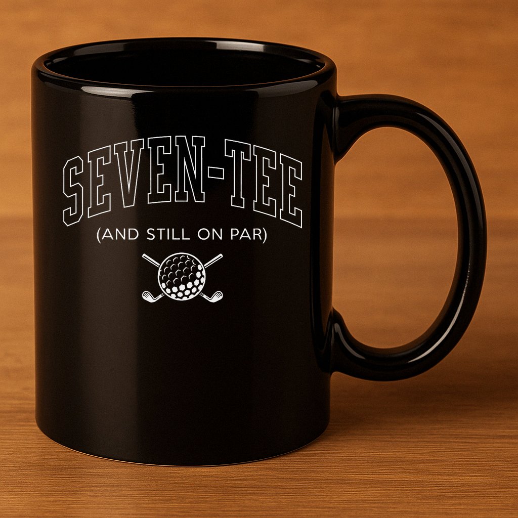 Seven And Still On Par 70th Birthday Golf Father Grand 11oz C Handle Ceramic Mug