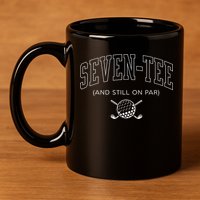 Seven And Still On Par 70th Birthday Golf Father Grand 11oz C Handle Ceramic Mug
