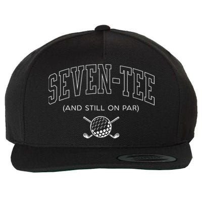 Seven And Still On Par 70th Birthday Golf Father Grand Wool Snapback Cap