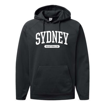 Sydney Australia Souvenirs College Style Sydney Australia Souvenir Performance Fleece Hoodie