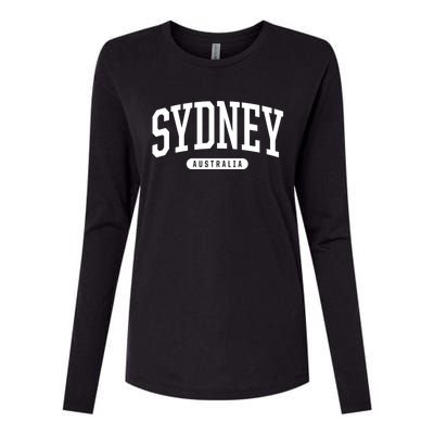 Sydney Australia Souvenirs College Style Sydney Australia Souvenir Womens Cotton Relaxed Long Sleeve T-Shirt