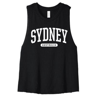 Sydney Australia Souvenirs College Style Sydney Australia Souvenir Women's Racerback Cropped Tank