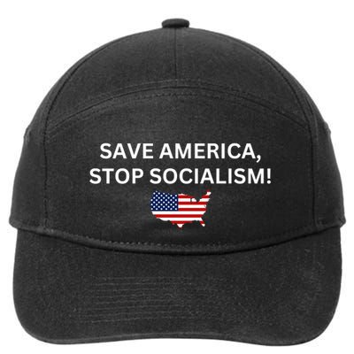 Save America Stop Socialism 7-Panel Snapback Hat