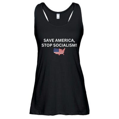 Save America Stop Socialism Ladies Essential Flowy Tank