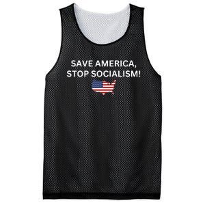 Save America Stop Socialism Mesh Reversible Basketball Jersey Tank