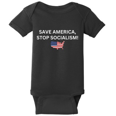 Save America Stop Socialism Baby Bodysuit
