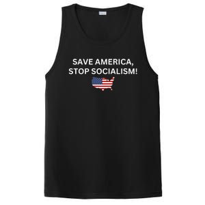 Save America Stop Socialism PosiCharge Competitor Tank