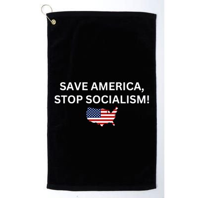 Save America Stop Socialism Golf Towel