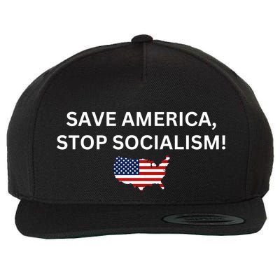 Save America Stop Socialism Wool Snapback Cap
