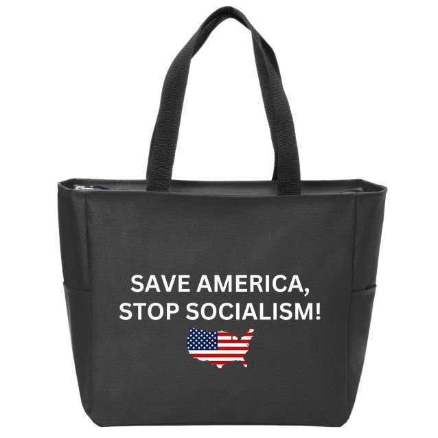 Save America Stop Socialism Zip Tote Bag