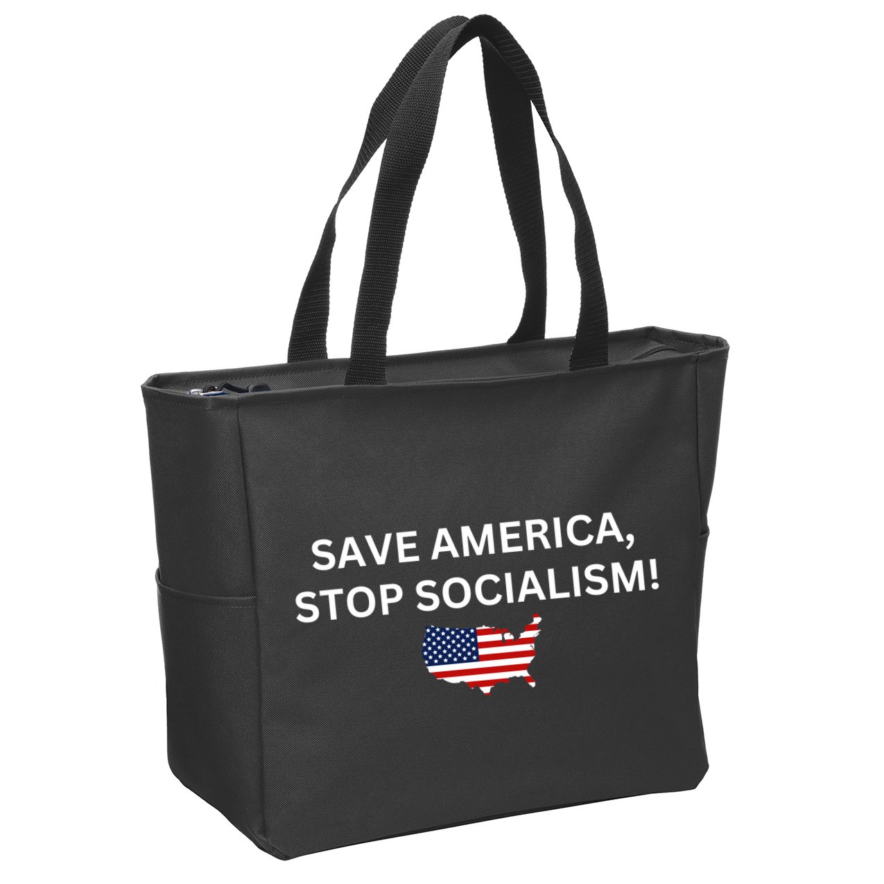 Save America Stop Socialism Zip Tote Bag