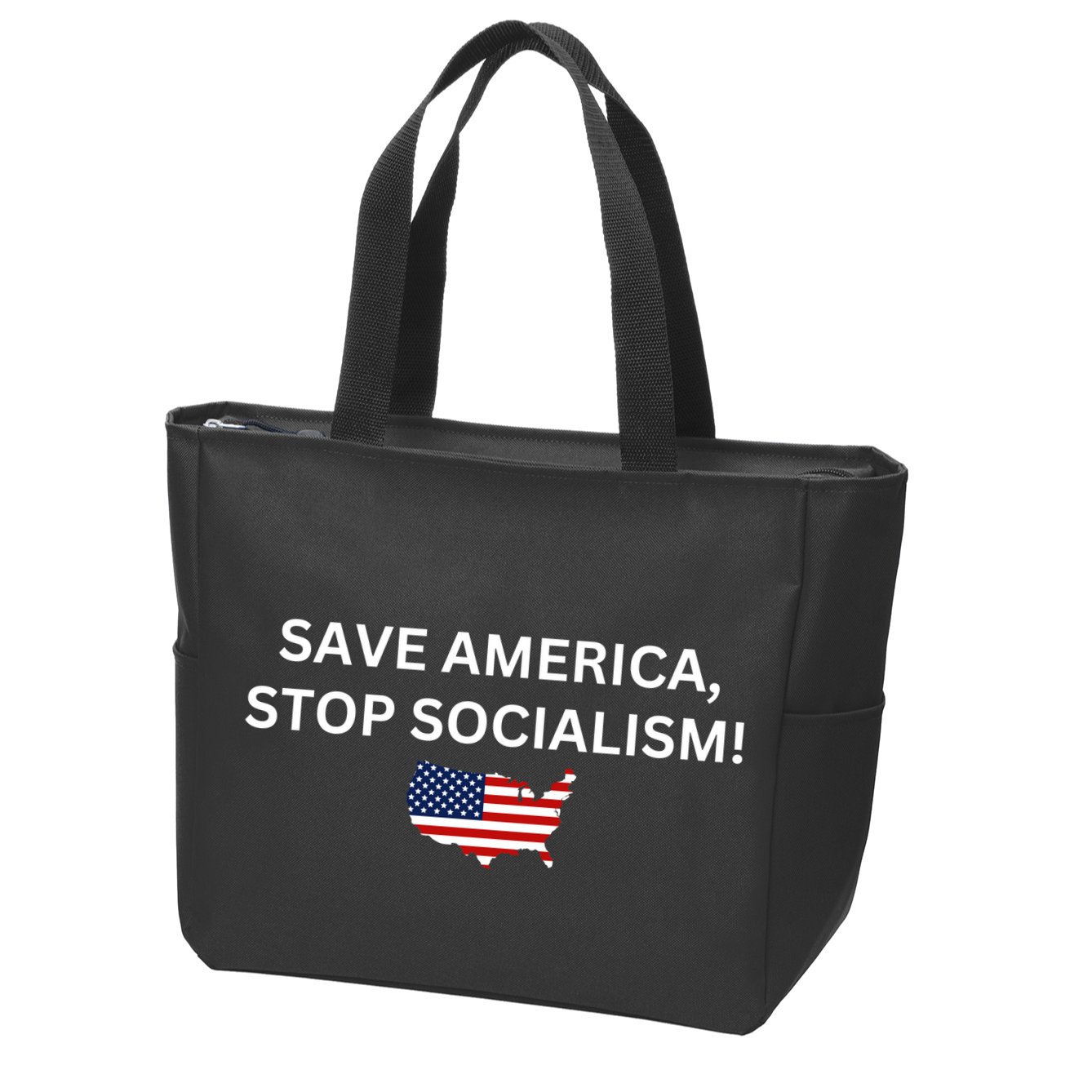 Save America Stop Socialism Zip Tote Bag