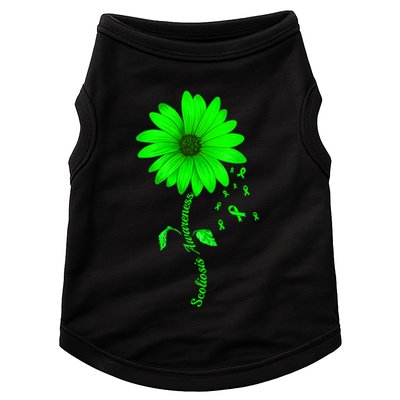 Scoliosis Awareness Sunflower Gift Doggie Tank