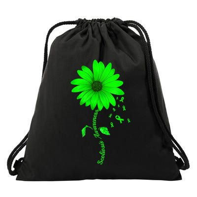 Scoliosis Awareness Sunflower Gift Drawstring Bag