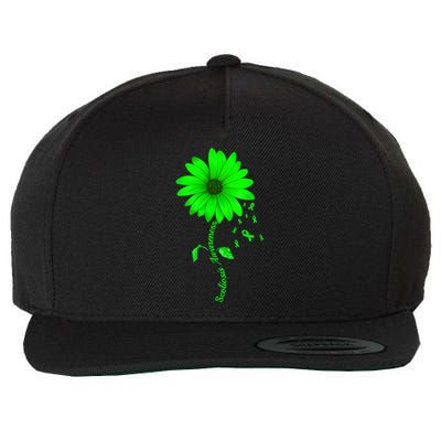 Scoliosis Awareness Sunflower Gift Wool Snapback Cap