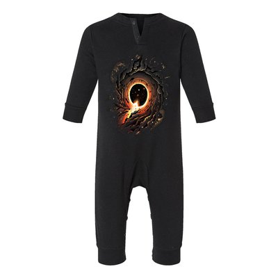 Space Astronaut Surfing Astronomy Space Surfer Gift Infant Fleece One Piece