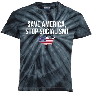 Save America Stop Socialism Kids Tie-Dye T-Shirt