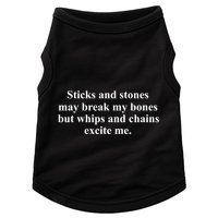 Sticks And Stones May Break My Bones Doggie Tank