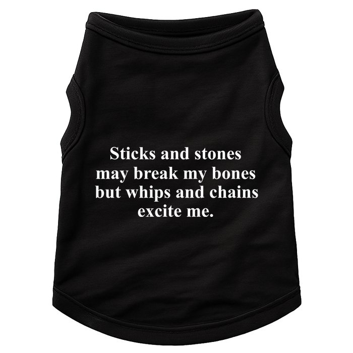 Sticks And Stones May Break My Bones Doggie Tank