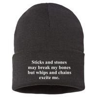 Sticks And Stones May Break My Bones Sustainable Knit Beanie