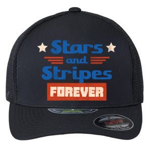 Stars And Stripes Forever Patriotic Holiday Flexfit Unipanel Trucker Cap