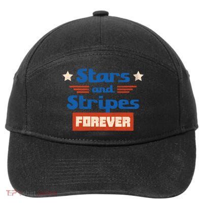 Stars And Stripes Forever Patriotic Holiday 7-Panel Snapback Hat