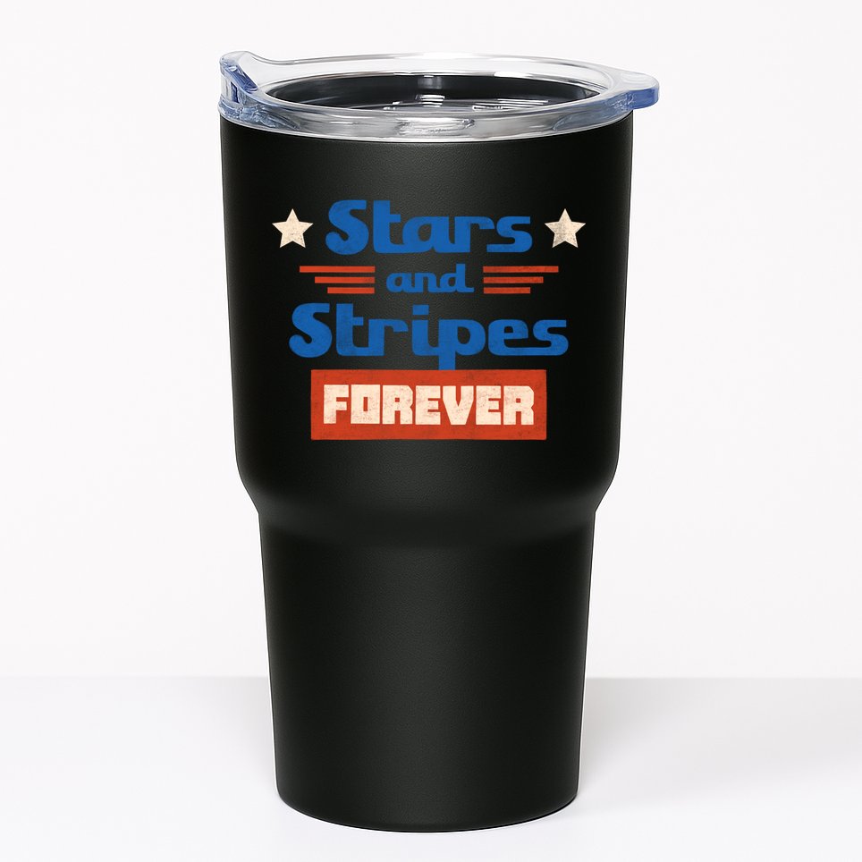 Stars And Stripes Forever Patriotic Holiday Tumbler