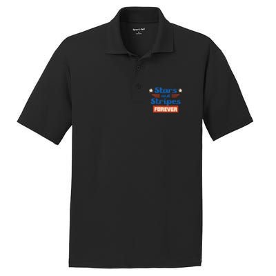 Stars And Stripes Forever Patriotic Holiday PosiCharge RacerMesh Polo