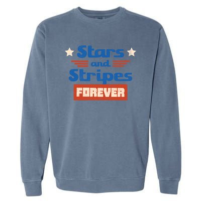 Stars And Stripes Forever Patriotic Holiday Garment-Dyed Sweatshirt