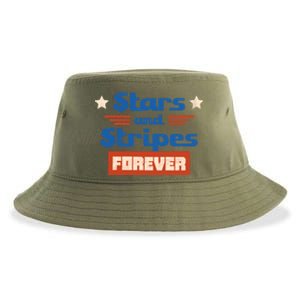 Stars And Stripes Forever Patriotic Holiday Sustainable Bucket Hat