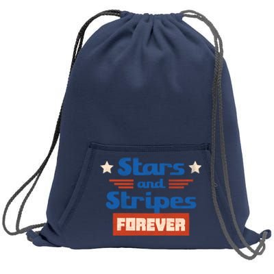 Stars And Stripes Forever Patriotic Holiday Sweatshirt Cinch Pack Bag