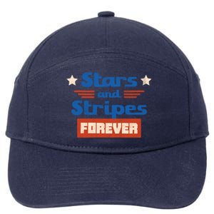 Stars And Stripes Forever Patriotic Holiday 7-Panel Snapback Hat