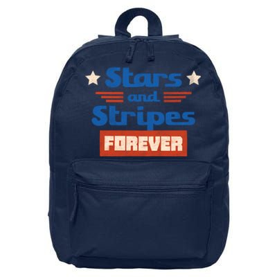 Stars And Stripes Forever Patriotic Holiday 16 in Basic Backpack