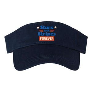 Stars And Stripes Forever Patriotic Holiday Valucap Bio-Washed Visor