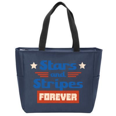 Stars And Stripes Forever Patriotic Holiday Zip Tote Bag