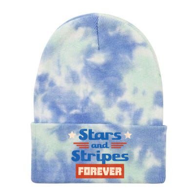 Stars And Stripes Forever Patriotic Holiday Tie Dye 12in Knit Beanie