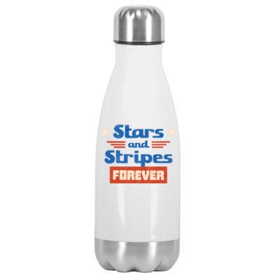 Stars And Stripes Forever Patriotic Holiday Stainless Steel Insulated Water Bottle