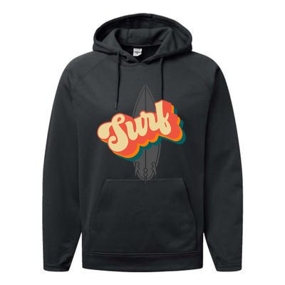 Surfing Apparel Surfer Surf Performance Fleece Hoodie