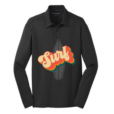 Surfing Apparel Surfer Surf Silk Touch Performance Long Sleeve Polo