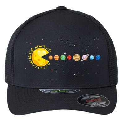 Space Astronomer Science Astronaut Sun Eat Planet Video Game Flexfit Unipanel Trucker Cap