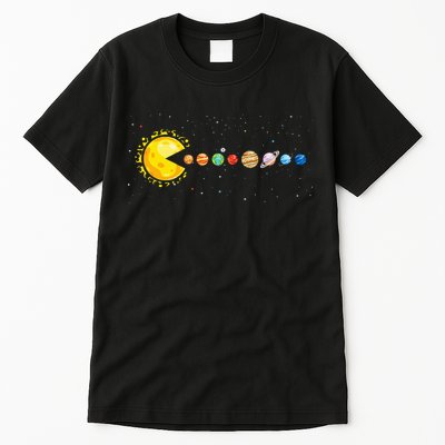 Space Astronomer Science Astronaut Sun Eat Planet Video Game Tall T-Shirt
