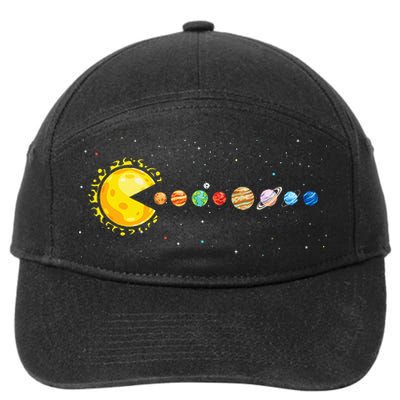 Space Astronomer Science Astronaut Sun Eat Planet Video Game 7-Panel Snapback Hat