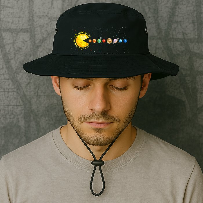 Space Astronomer Science Astronaut Sun Eat Planet Video Game Bucket Hat