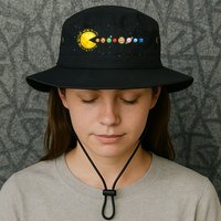 Space Astronomer Science Astronaut Sun Eat Planet Video Game Bucket Hat