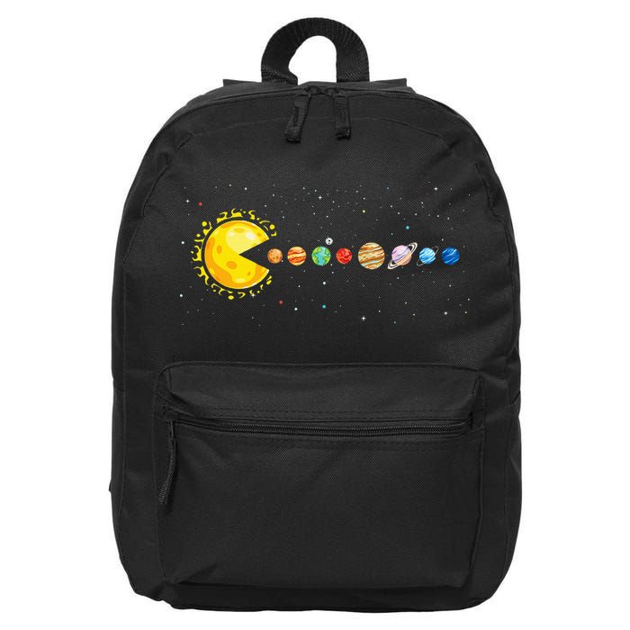 Space Astronomer Science Astronaut Sun Eat Planet Video Game 16 in Basic Backpack