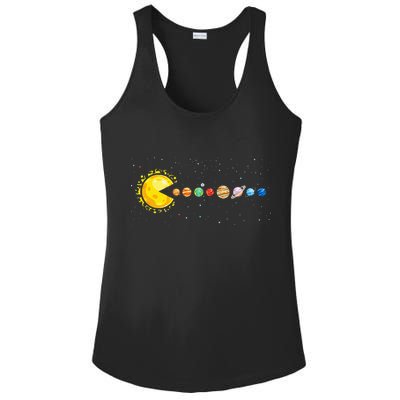 Space Astronomer Science Astronaut Sun Eat Planet Video Game Ladies PosiCharge Competitor Racerback Tank